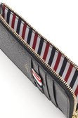 Black Grained Leather Zipped Wallet Calf