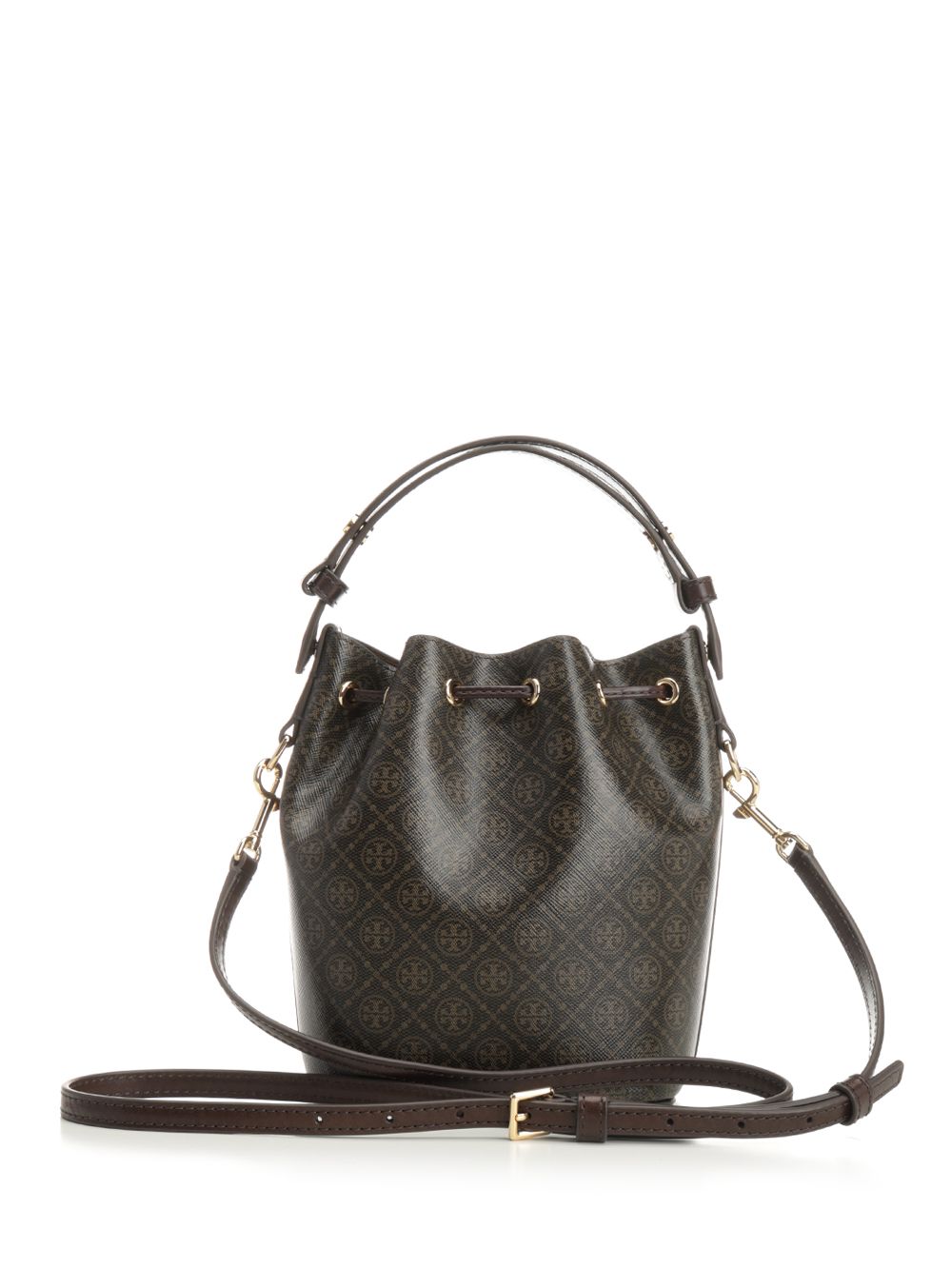T Monogram mini bucket bag Brown Body : Cotton Handbags