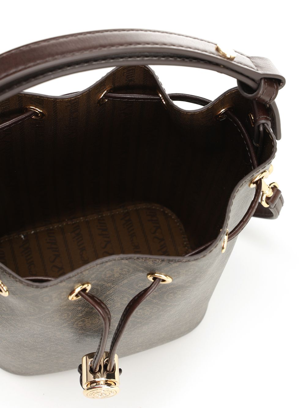 T Monogram mini bucket bag Brown Body : Cotton Handbags