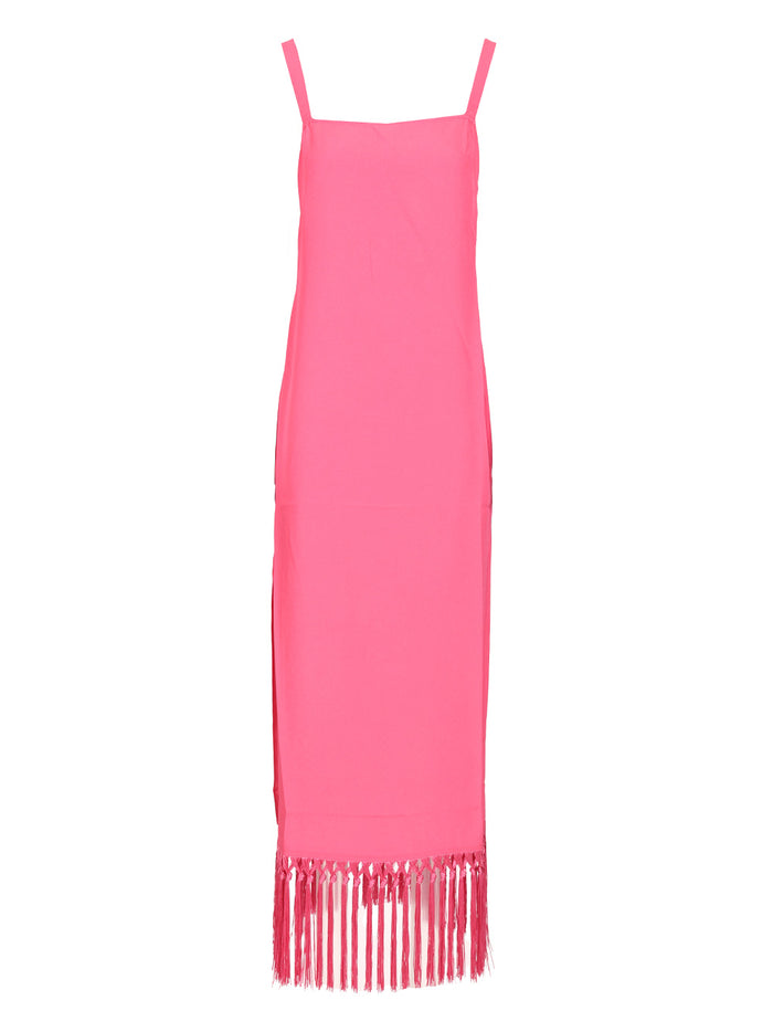 Palermo dress Rose Ac Vi Ea Fringes:ac