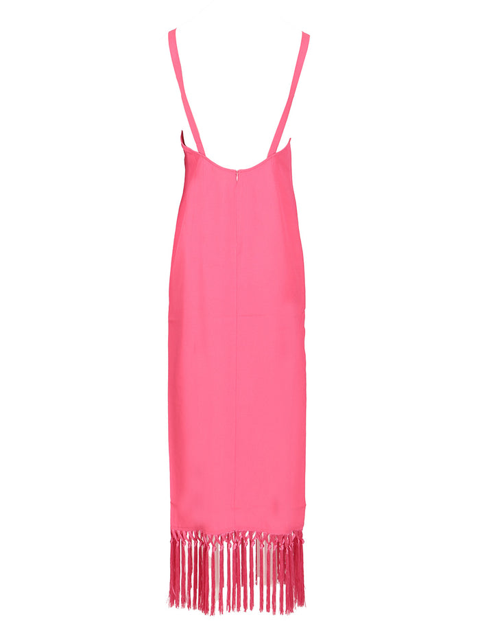 Palermo dress Rose Ac Vi Ea Fringes:ac