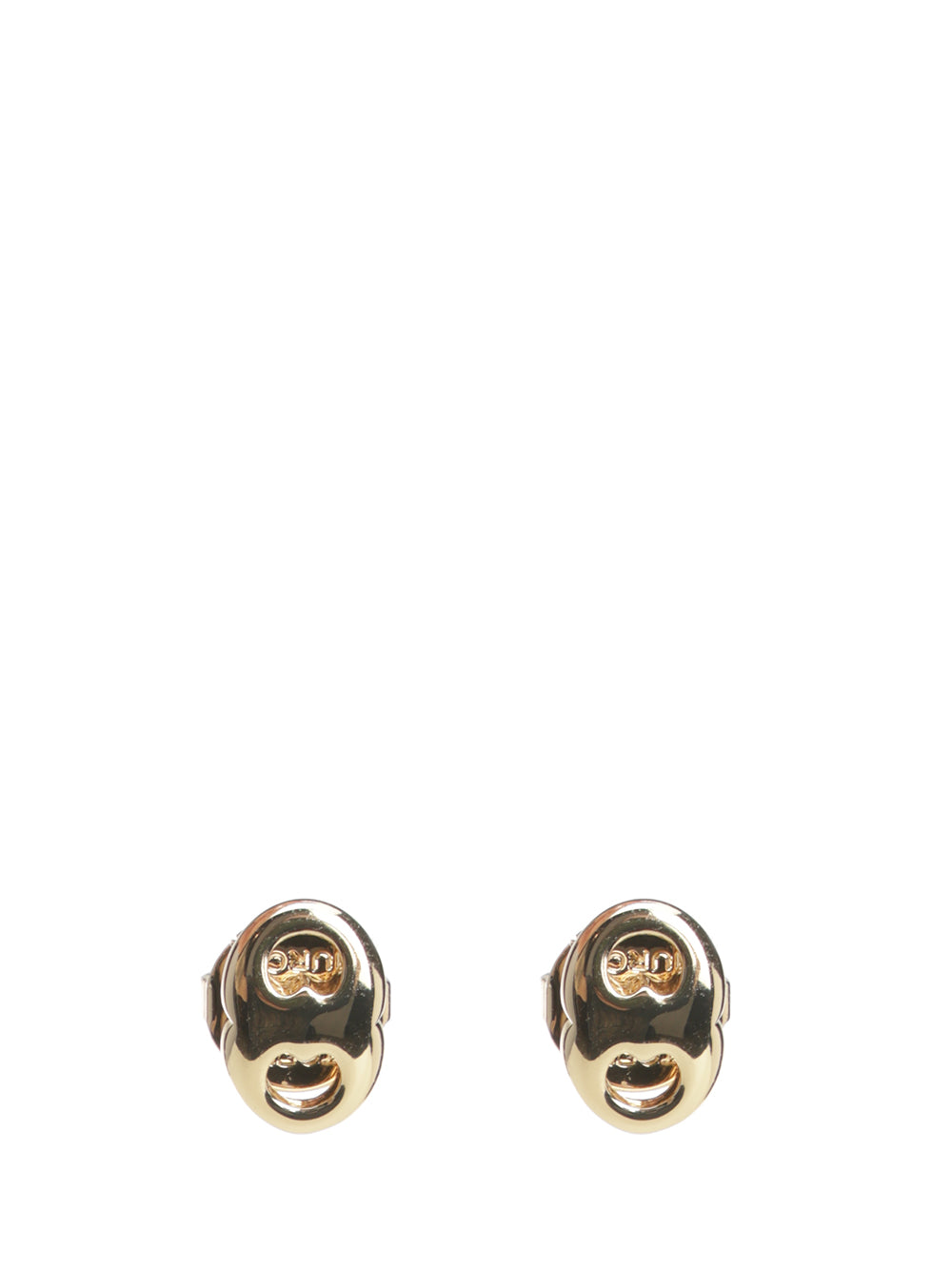 Gemini Link Stud Earrings Gold Main Body : Brass Jewelry