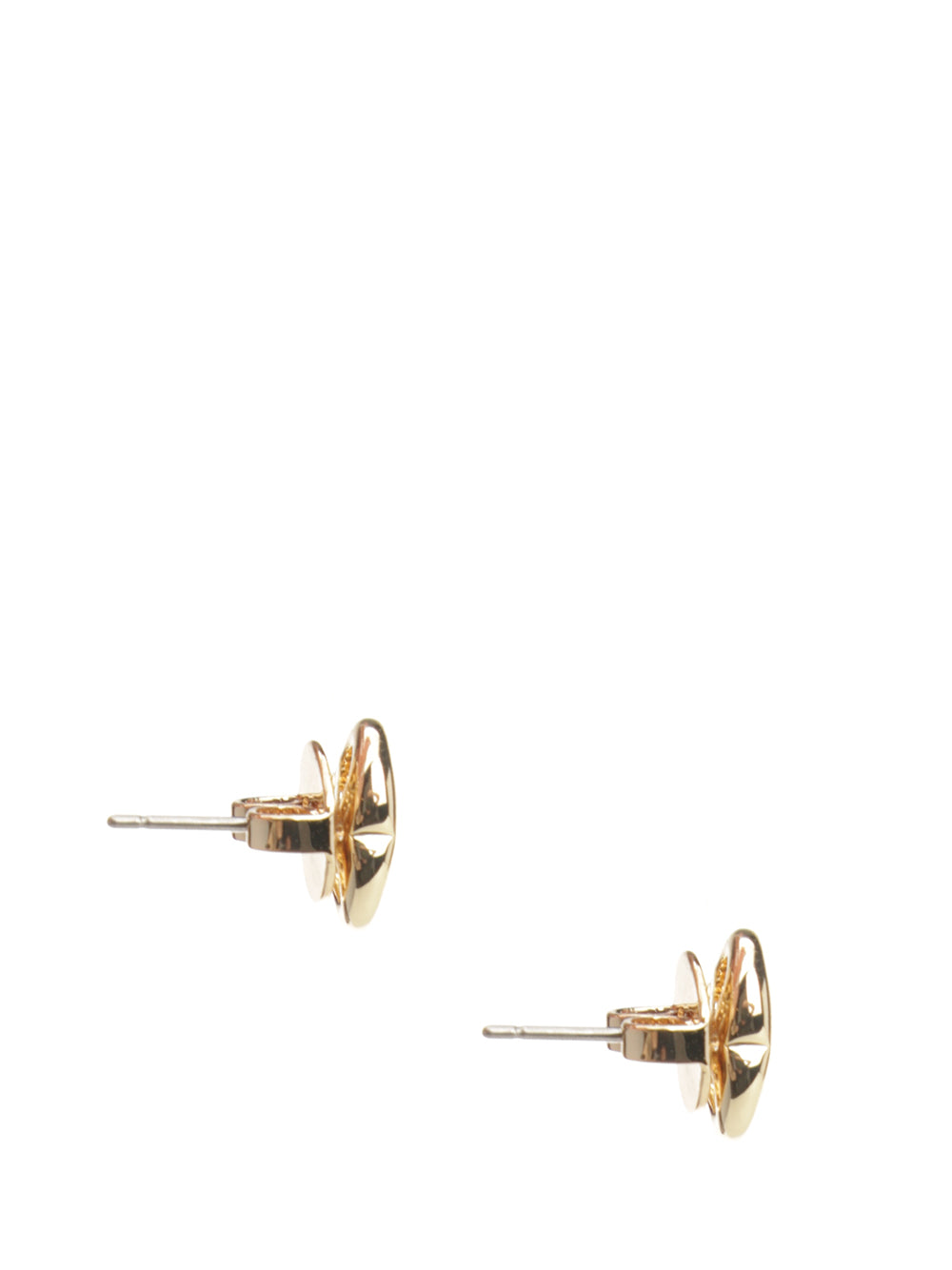 Gemini Link Stud Earrings Gold Main Body : Brass Jewelry