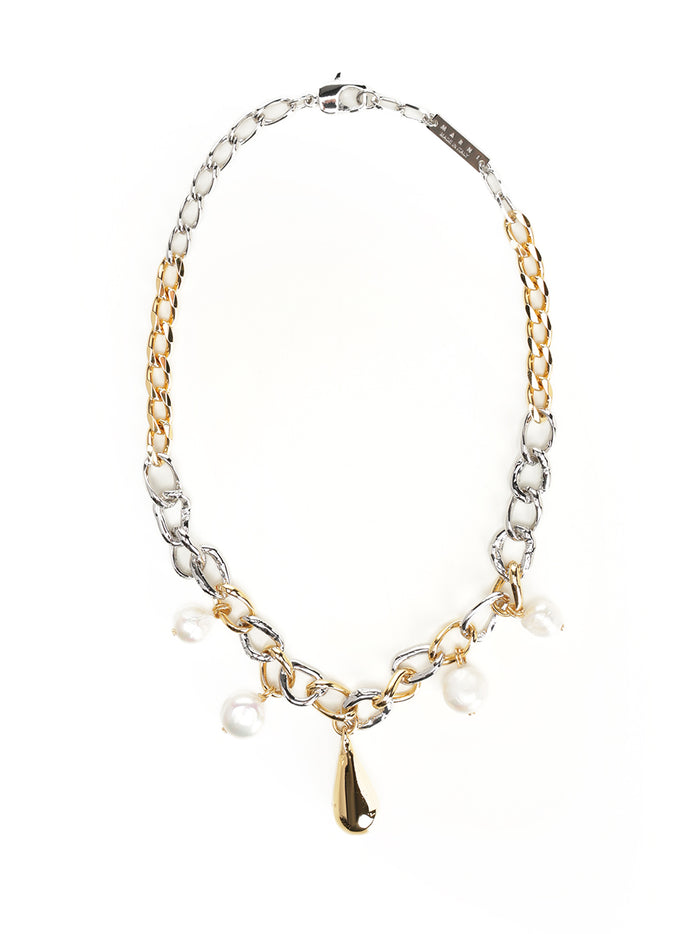 Marni Symbol choker necklace Gold Body: Brass Cotton Zama Jewelry