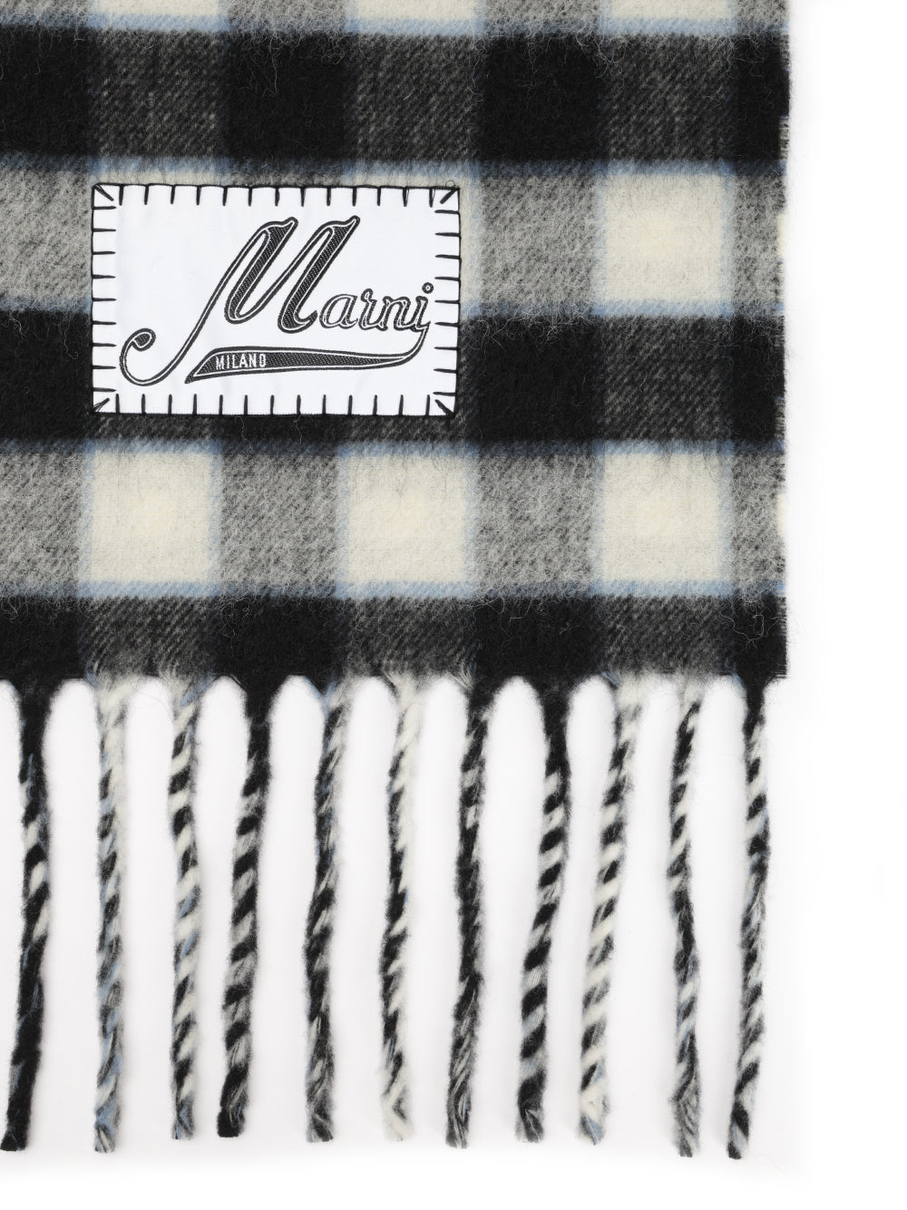 Double-face wool scarf Grey And Foulards