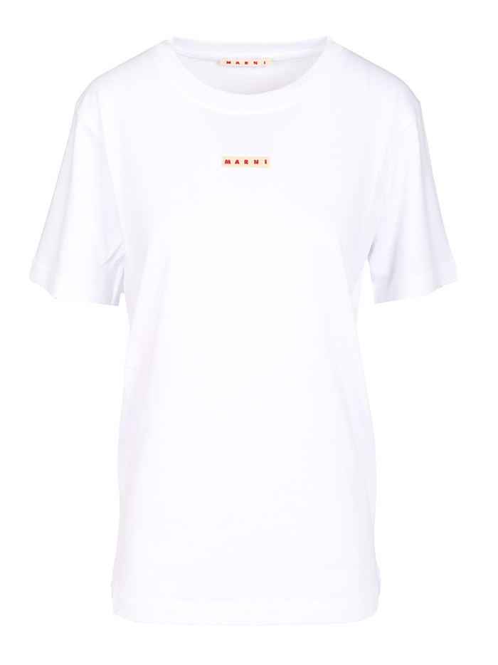 Cotton T-shirt White Knit