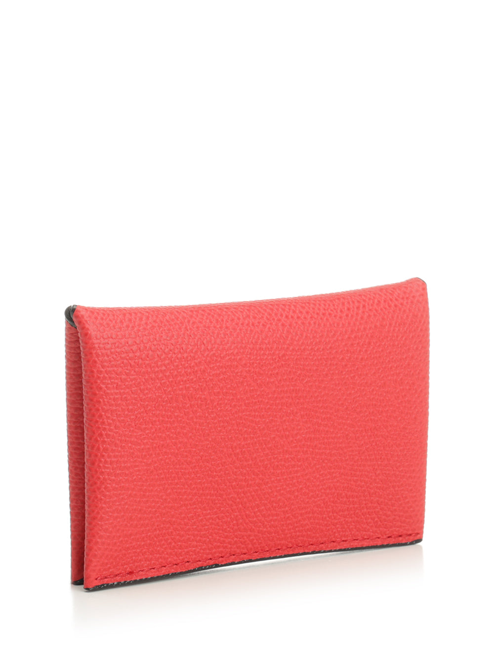 Button Card Holder Red Wallet