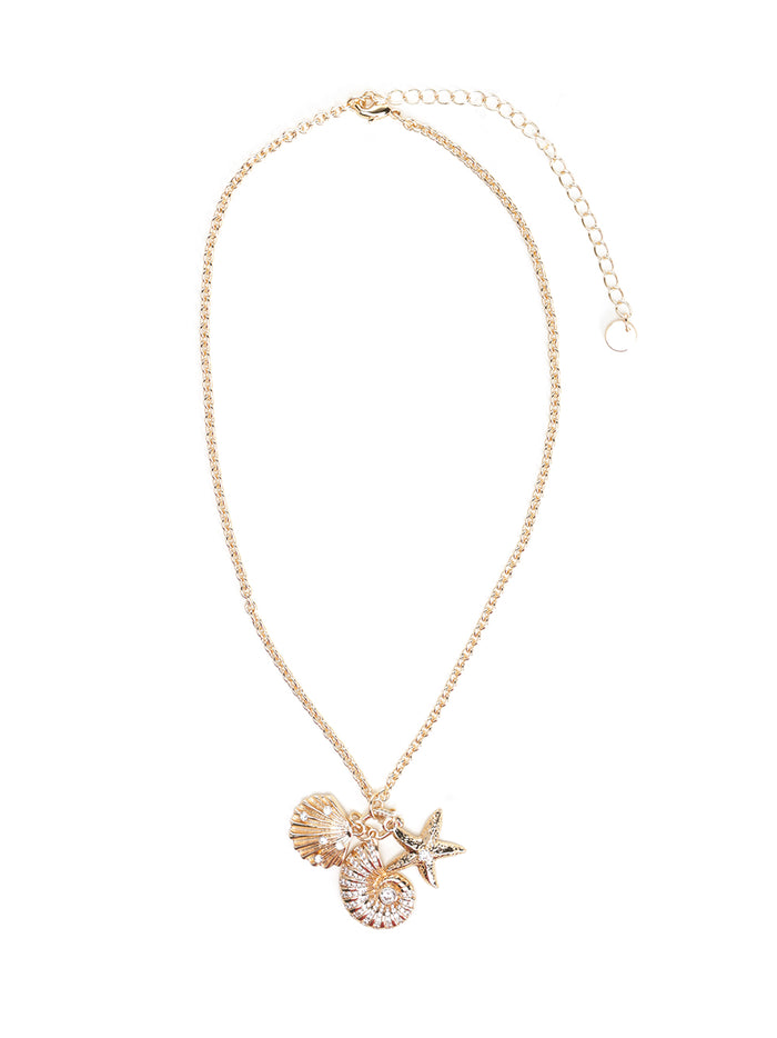 Multiple Pendant Necklace Gold Jewelry