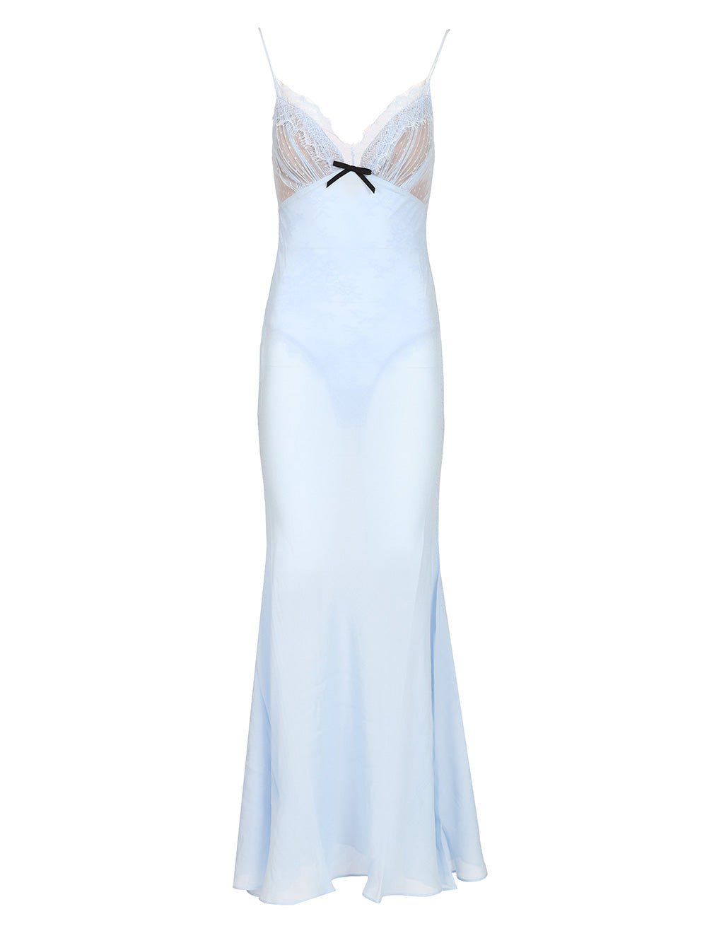 Maxi georgette dress Light Blue Vis