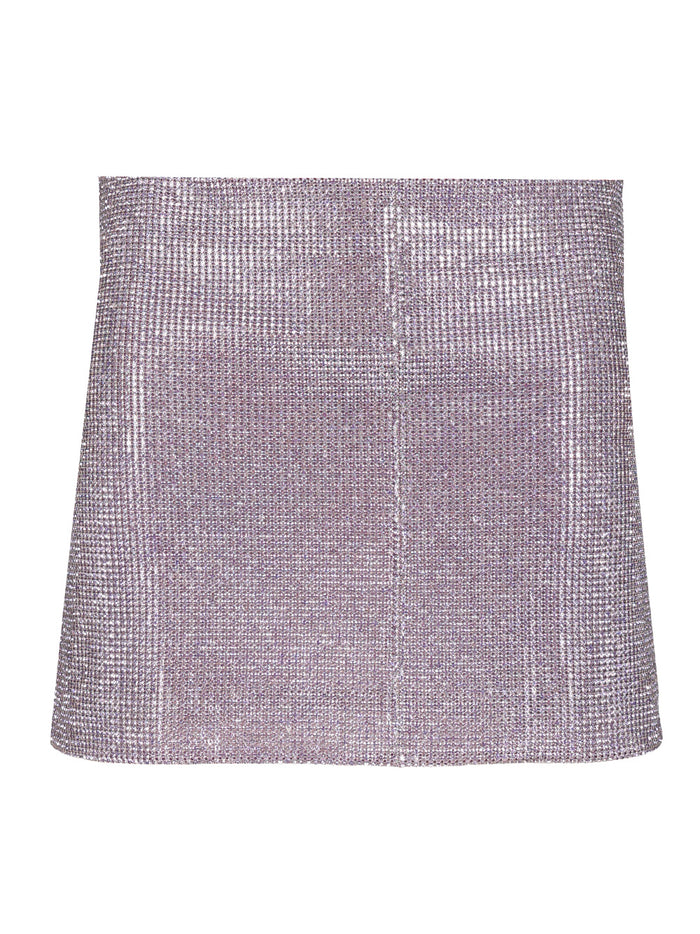 Metallic mesh skirt Violet Pes