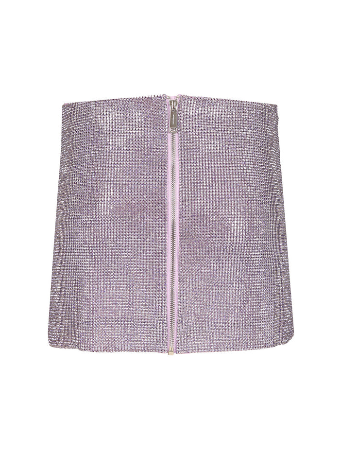 Metallic mesh skirt Violet Pes