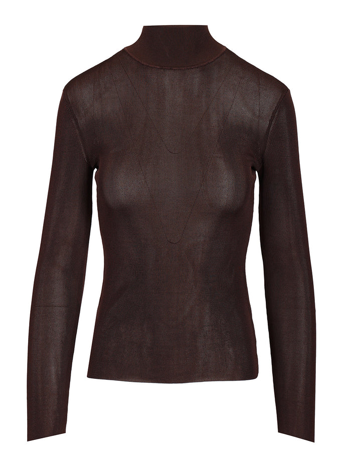 Viscose sweater Brown Main:vis Knitwear