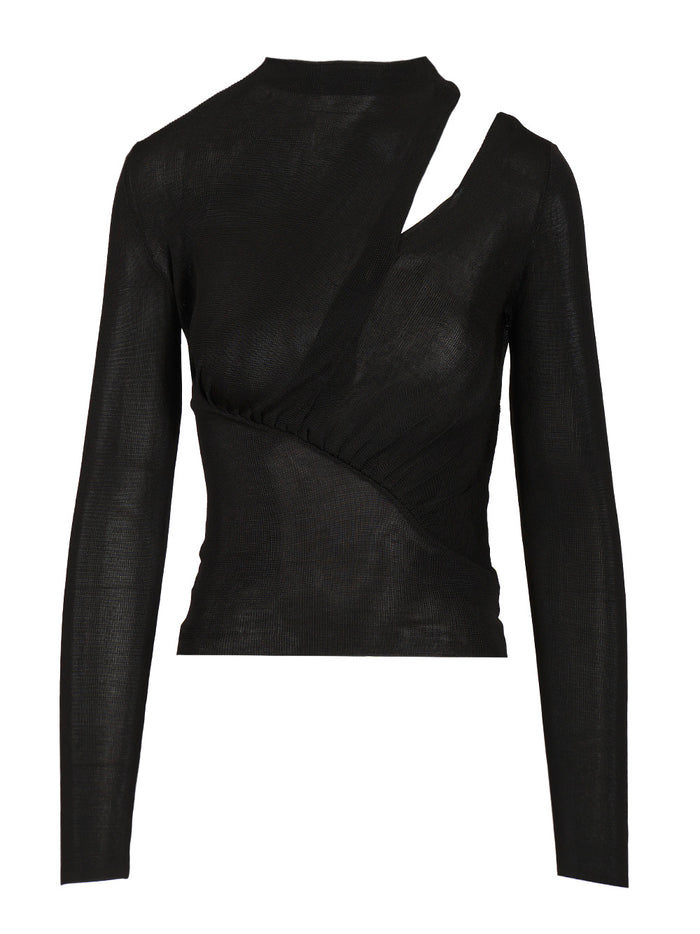 Viscose knit top Black Main:vis Tops