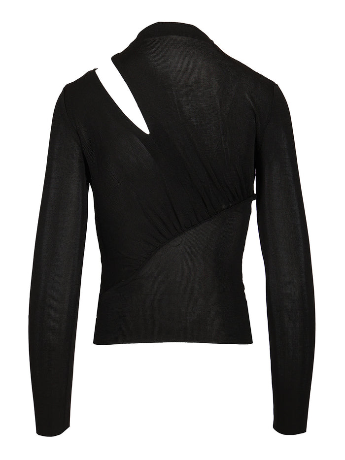 Viscose Knit Top Black Main:vis Tops