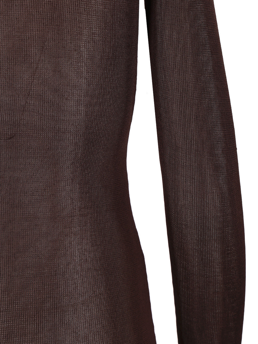 Long viscose knit dress Brown Main:vis