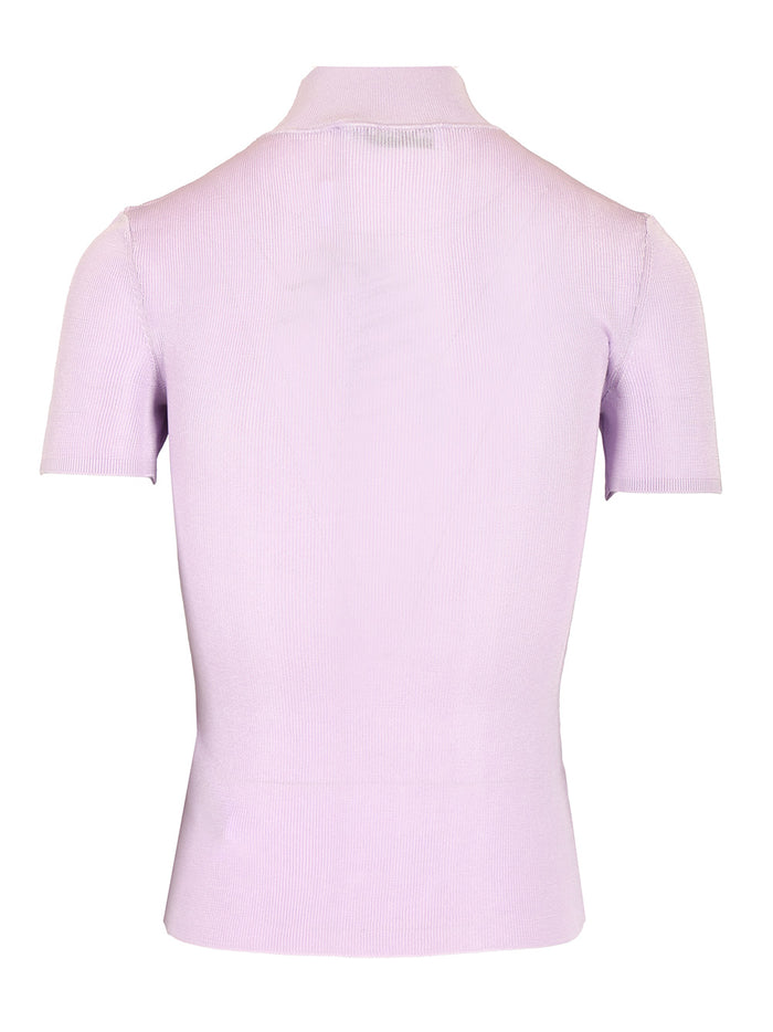 Short sleeve viscose knit Violet Main:vis Knitwear