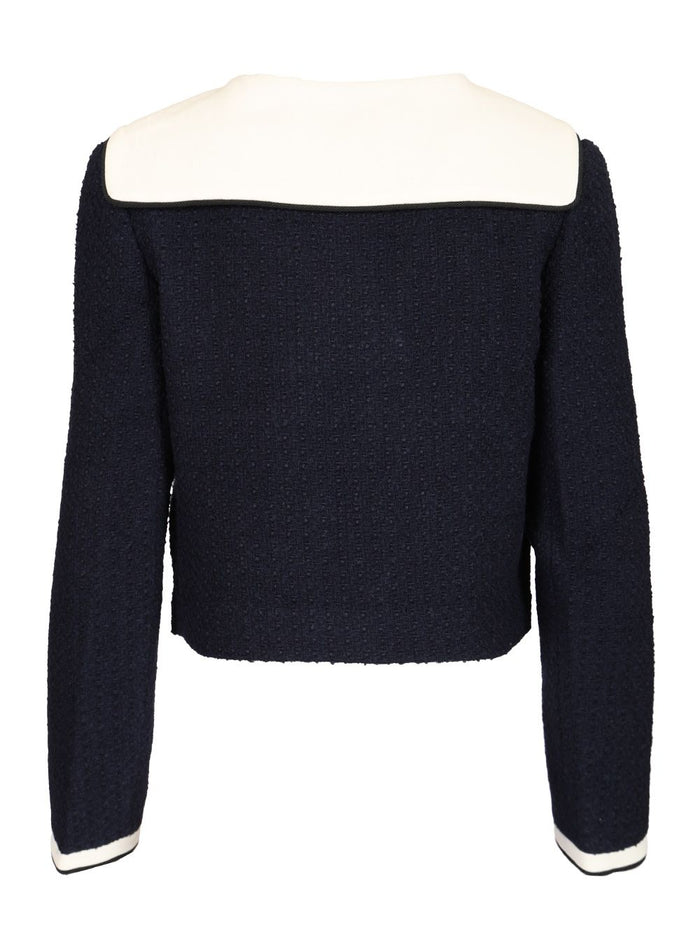 Bouclé jacket Blue Pes Acrylic Wo Pa