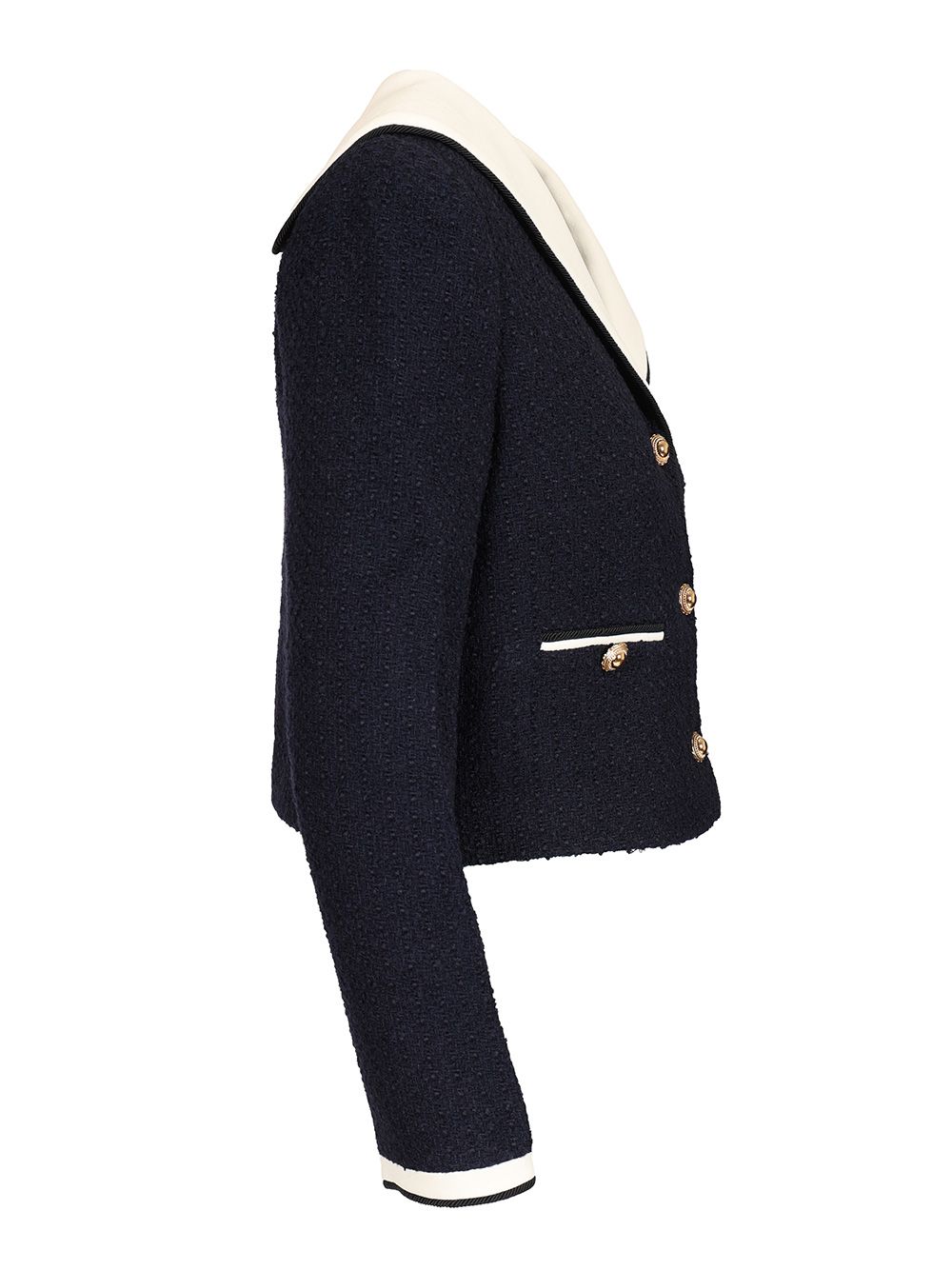 Bouclé jacket Blue Pes Acrylic Wo Pa