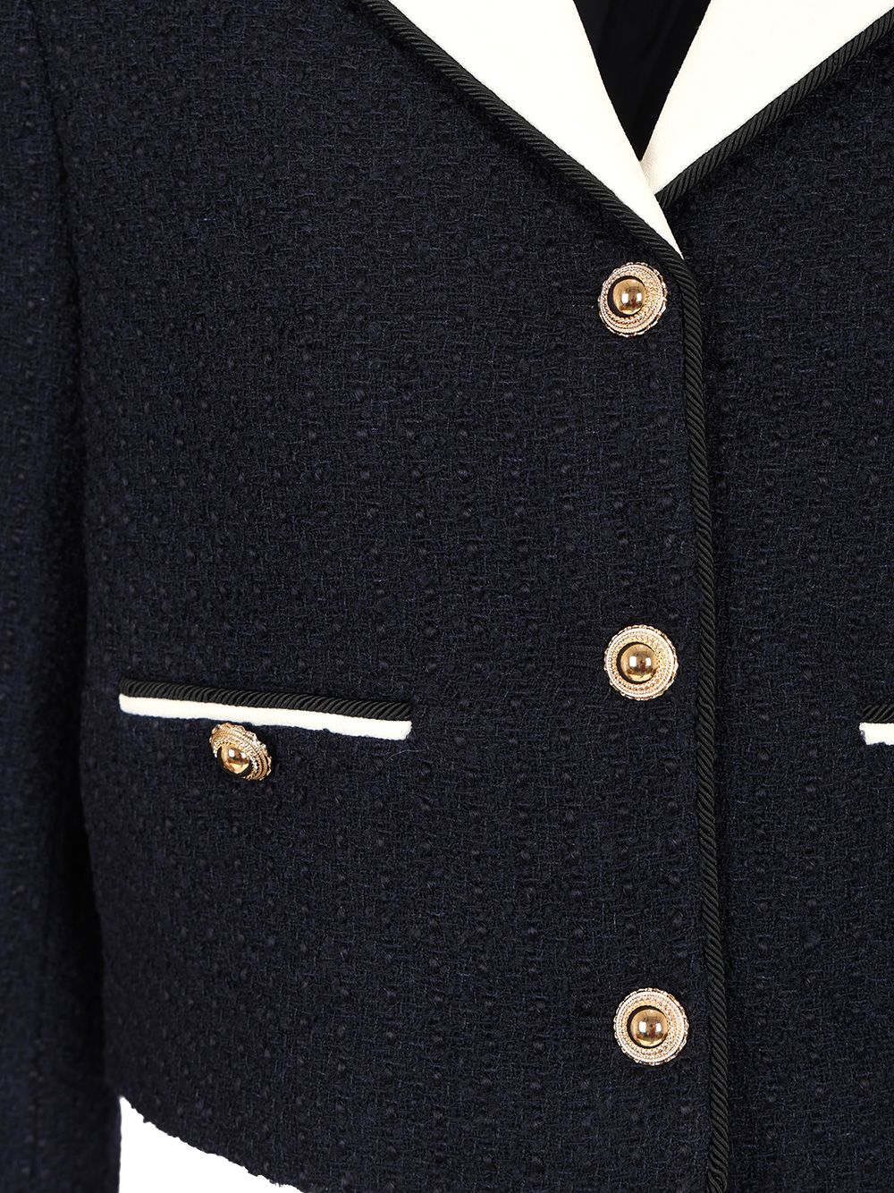 Bouclé jacket Blue Pes Acrylic Wo Pa