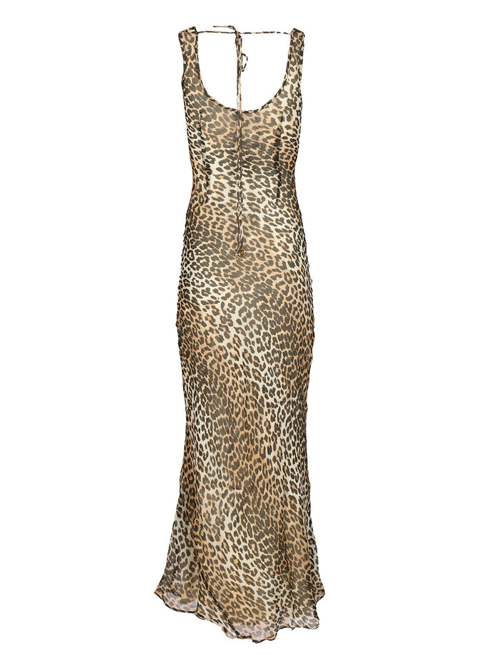 Long leopard dress Animalier Viscose