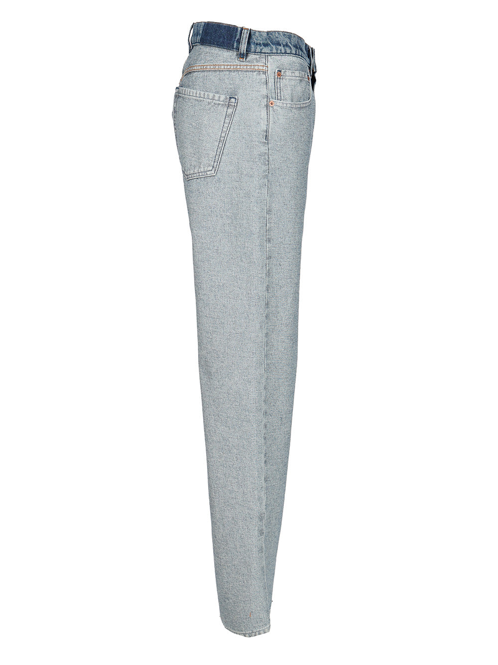 Straight Leg Denim Jeans Blue