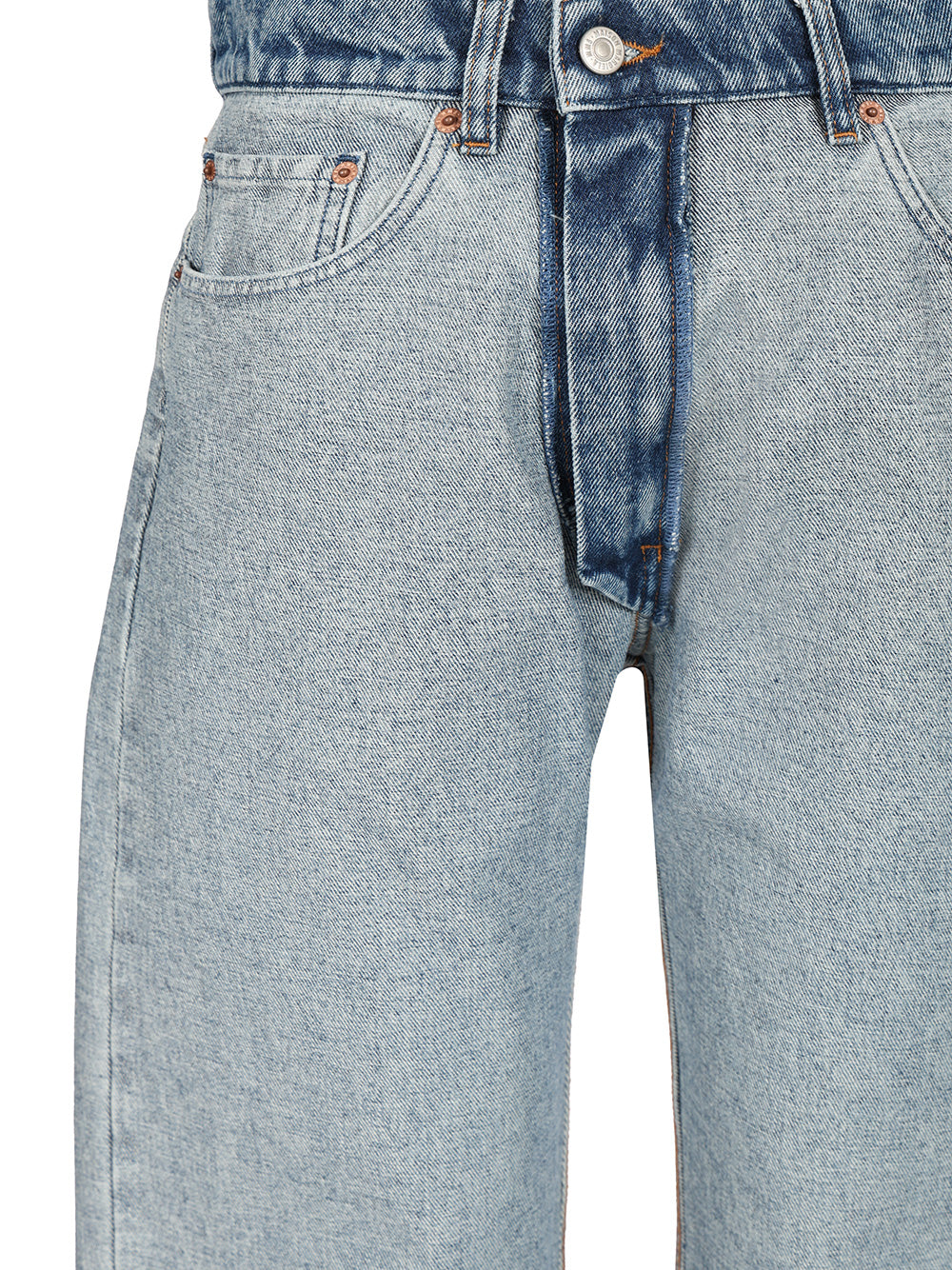 Straight Leg Denim Jeans Blue