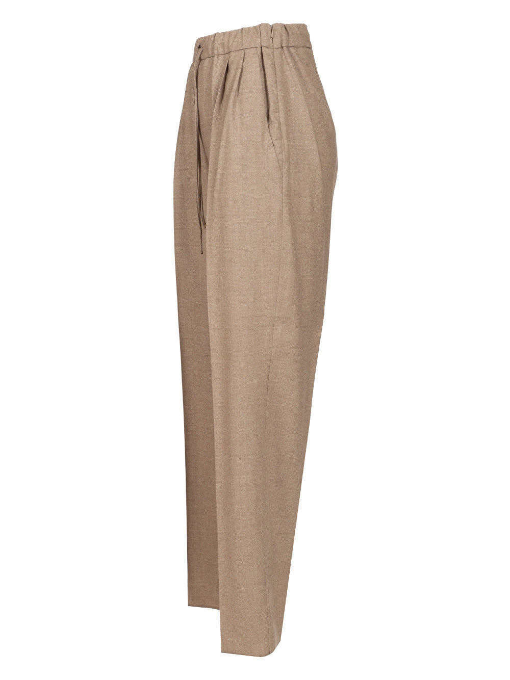 Stretch cashmere trousers Brown