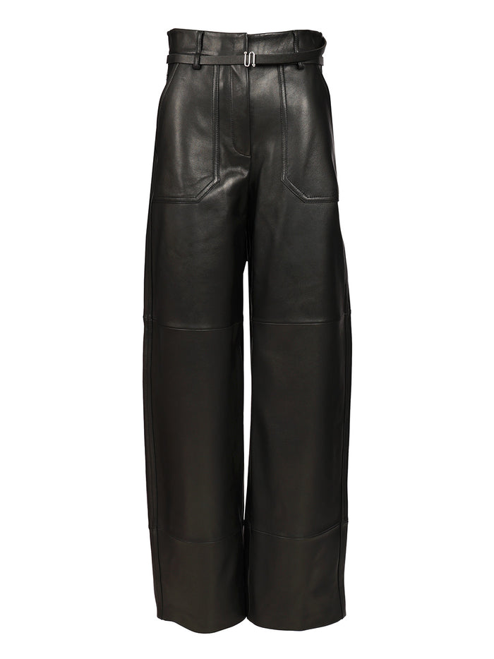 Nappa trousers Black