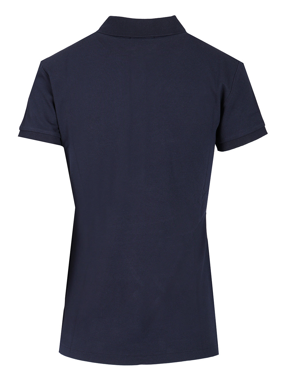 Cotton Jersey Polo Shirt Blue Elastane