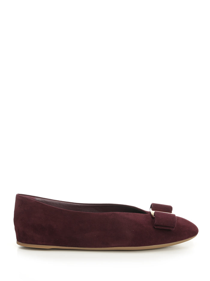 Vara Suede Ballerina Bordeaux Scarpe Basse