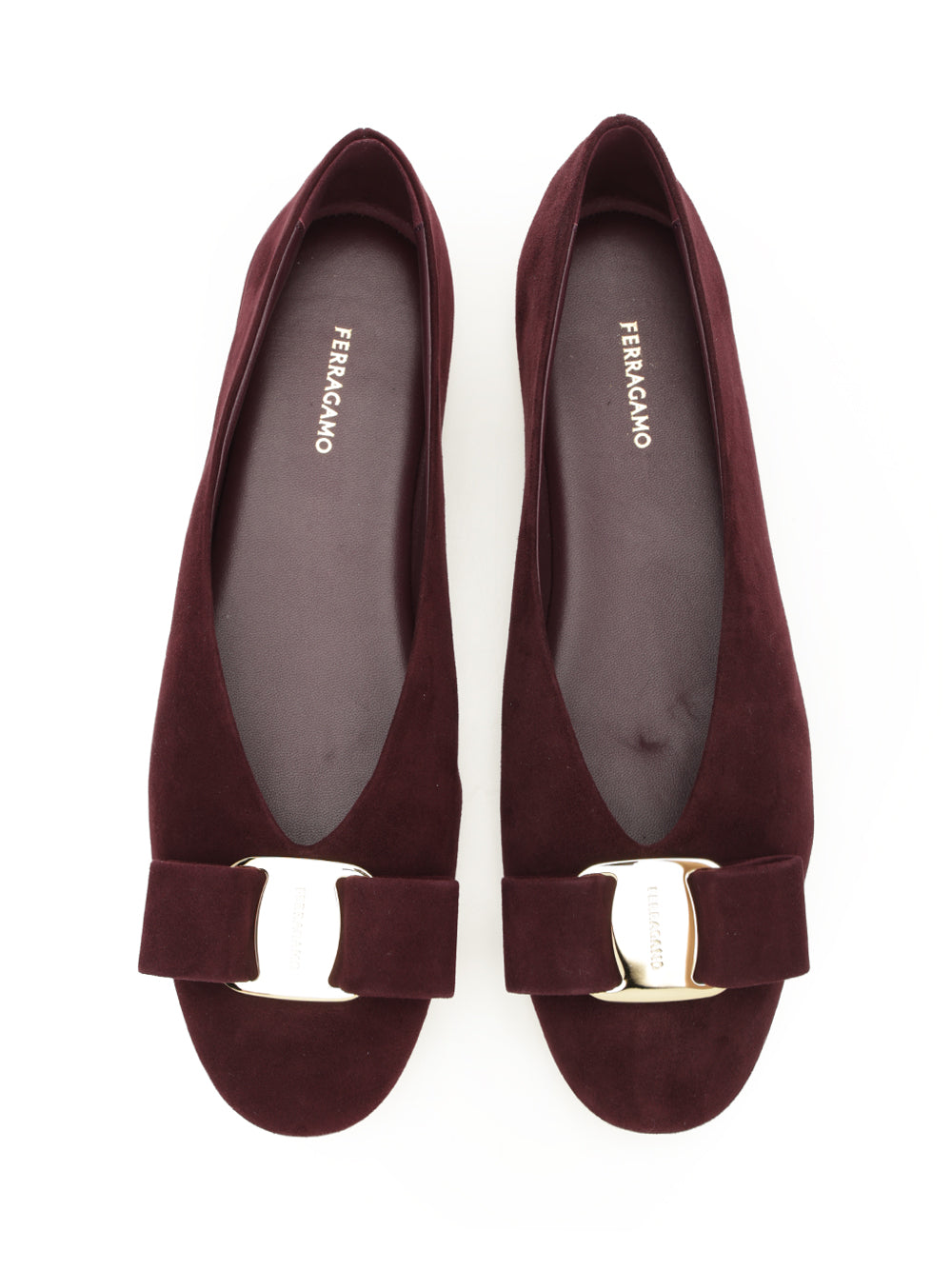 Vara Suede Ballerina Bordeaux Scarpe Basse