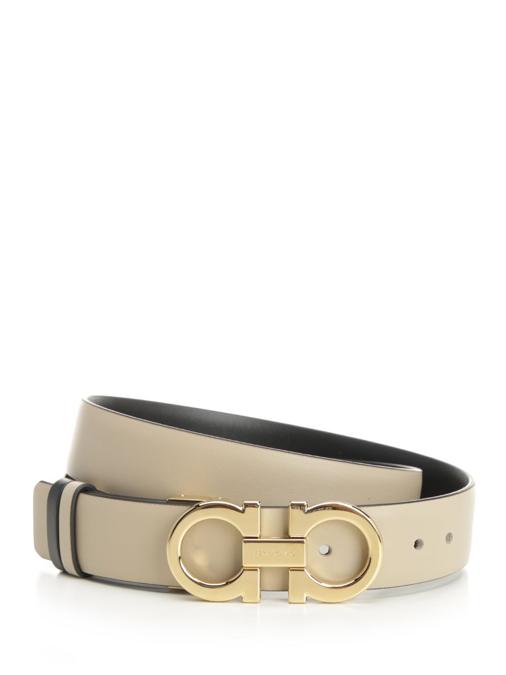 Reversible and adjustable Gancini belt Multicolor Calf #