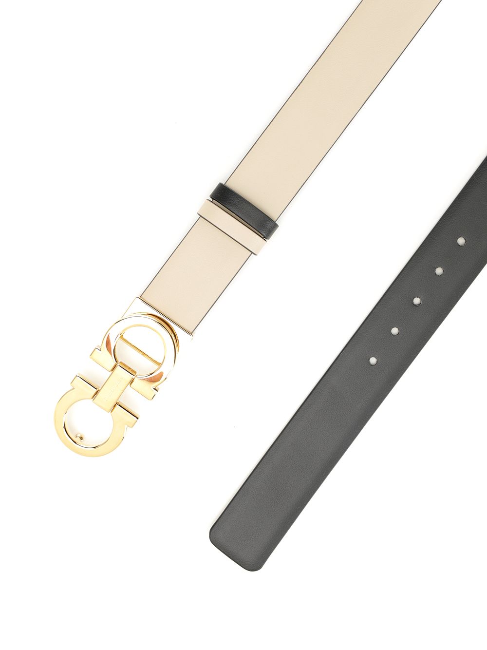 Reversible and adjustable Gancini belt Multicolor Calf #