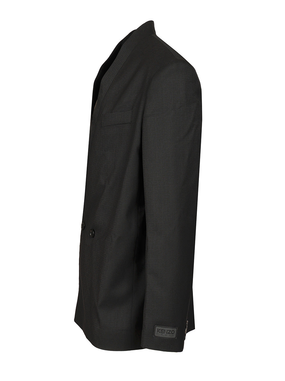 Tailored Kimono Jacket Black Virgin Wool
