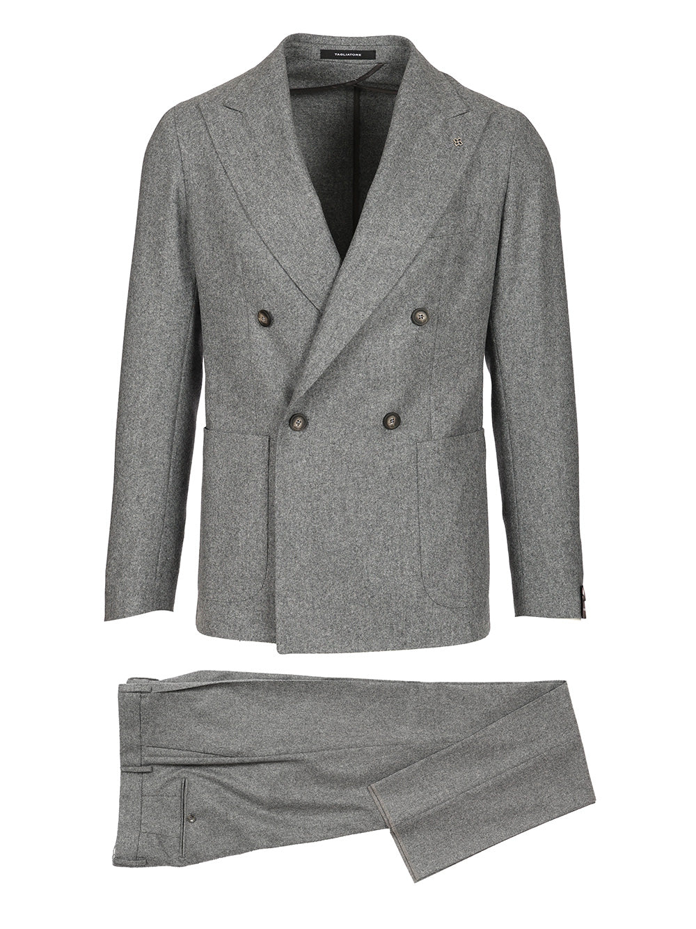 Super 100s wool double breasted suit Grey Virgin Dress