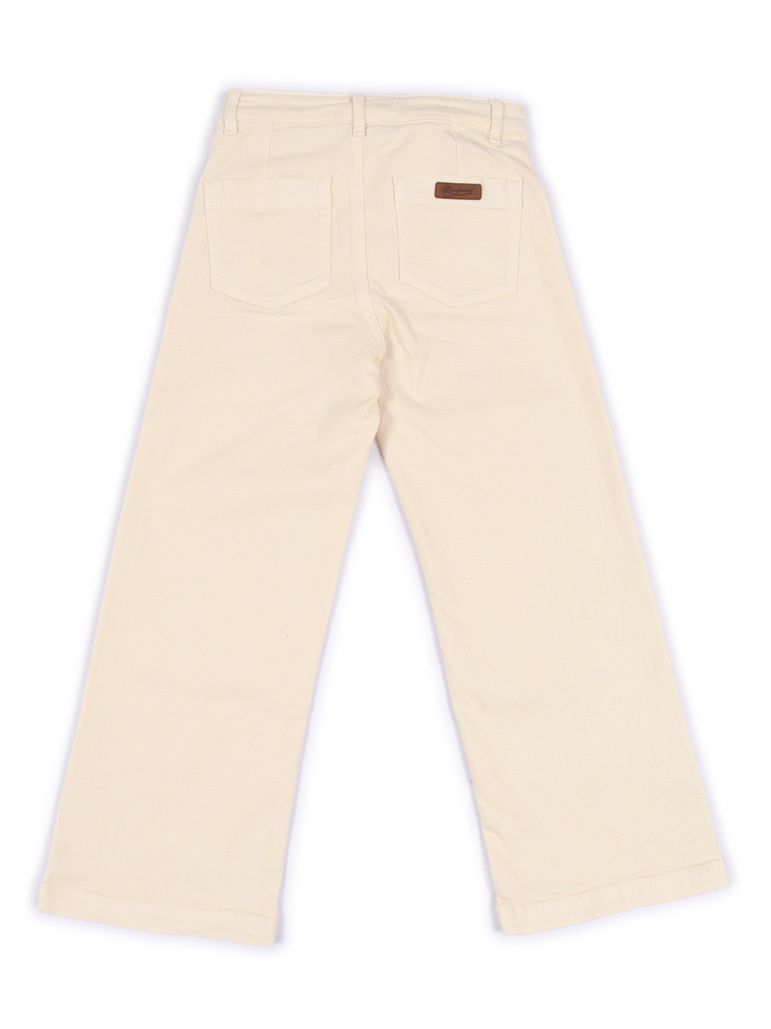 Gersande Pants White Cotton Elastane