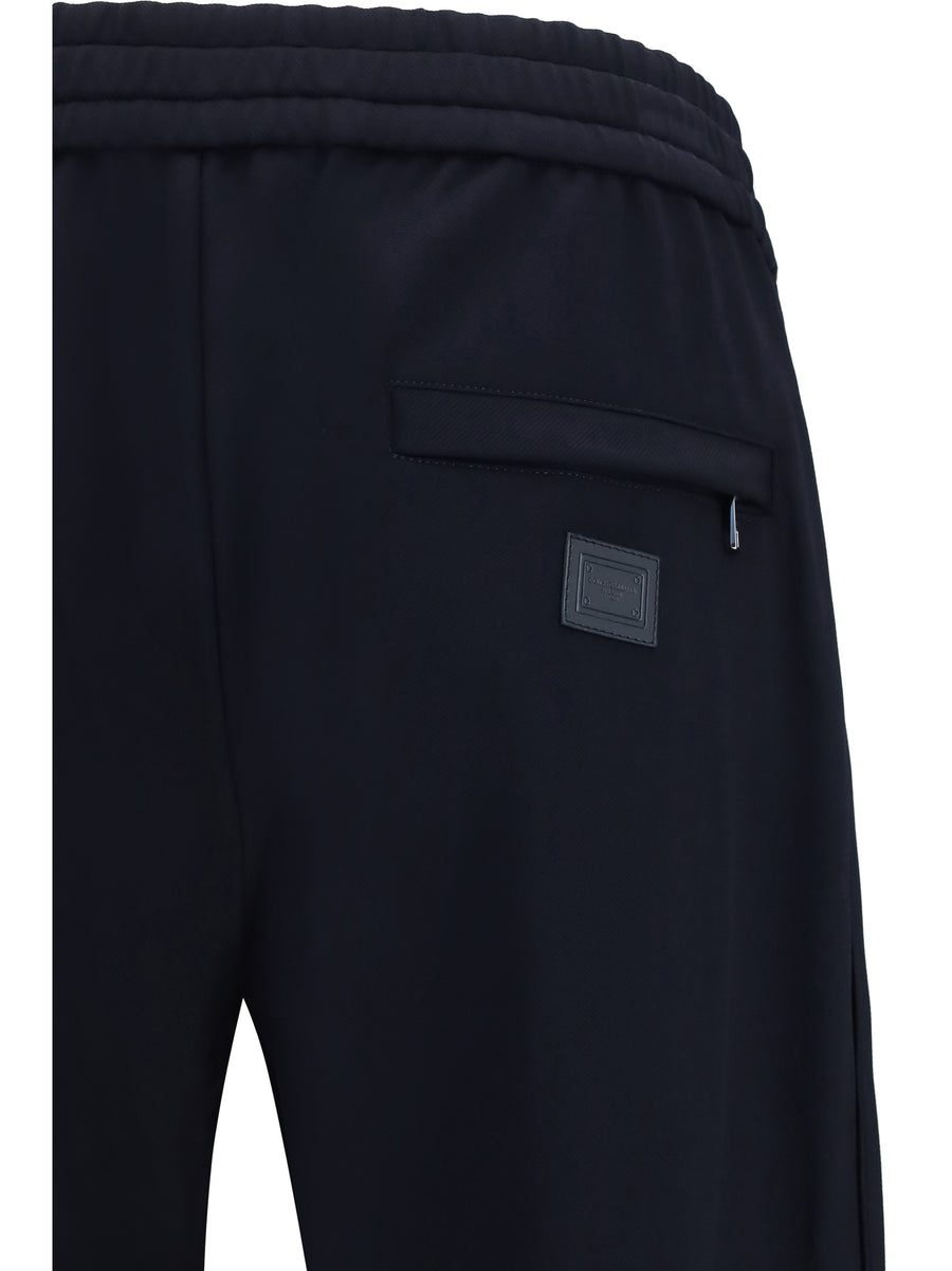 Jersey Jogging Pants Darkest Blue Polyamide Trousers