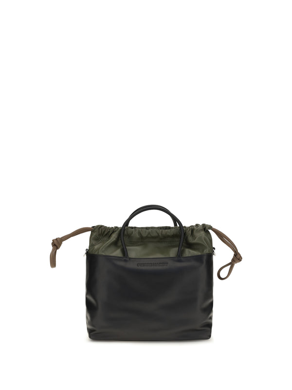 Twin Drawstring Handbag Black-kaki-camel Shoulder Bags