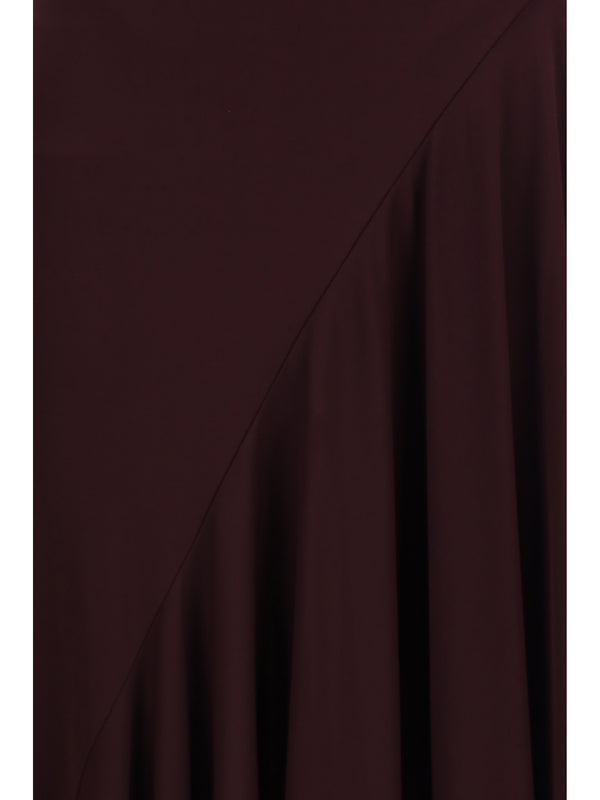 Jersey Dress Burgundy Viscose
