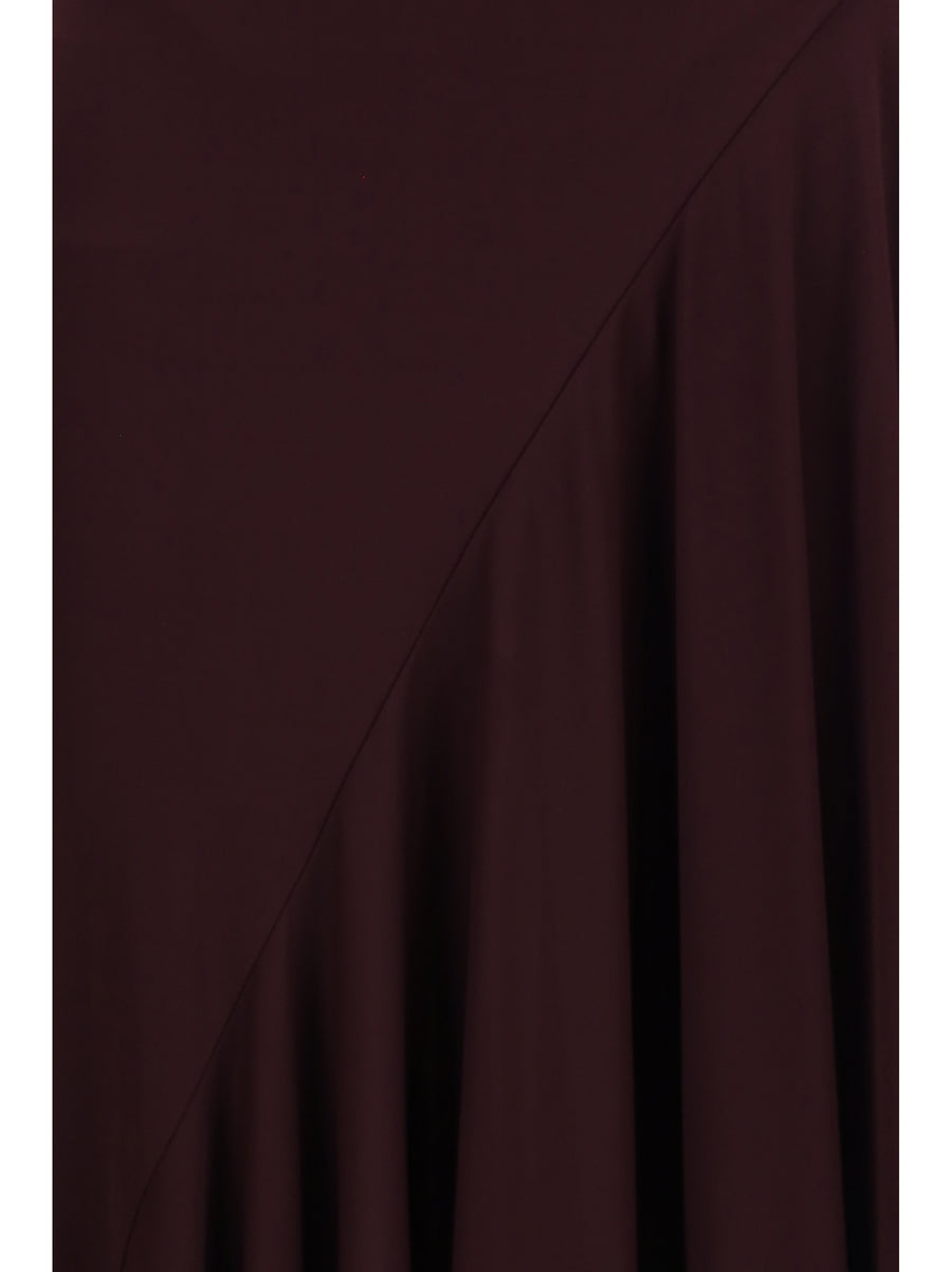 Jersey Dress Burgundy Viscose