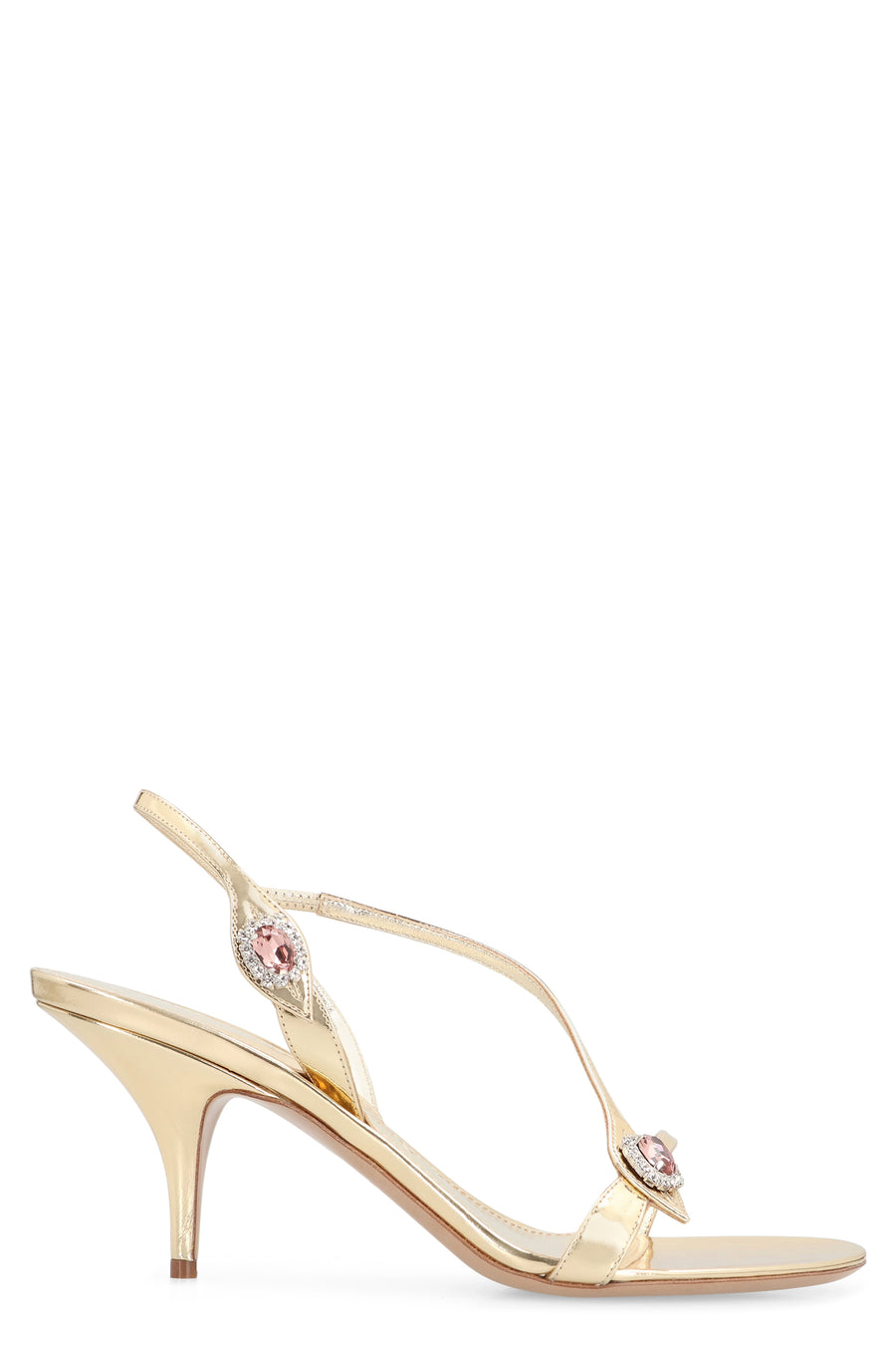 Laminated Calfskin Sandals Gold Calf