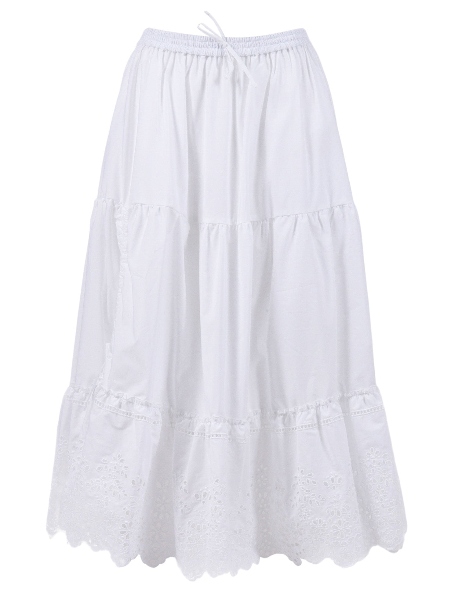 LONG SANGALLO SKIRT White