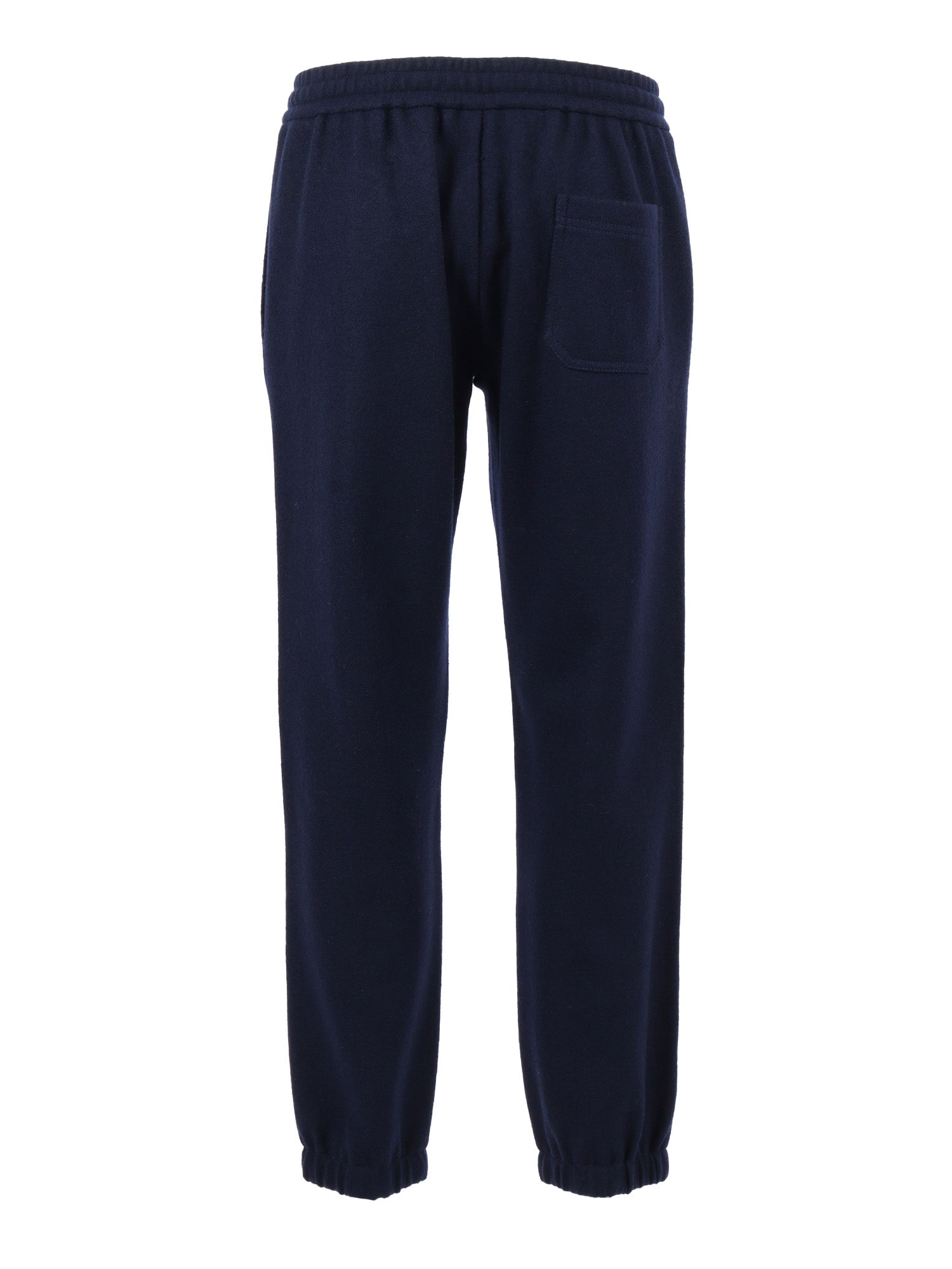 P.cuffed Wool Blue Fabric 2 Cotton Elastane Pant