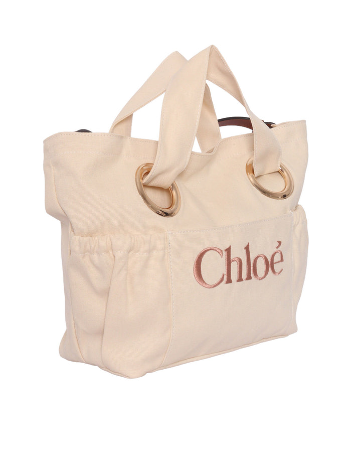 BAG Beige Cotton Fabric 2 Handbag