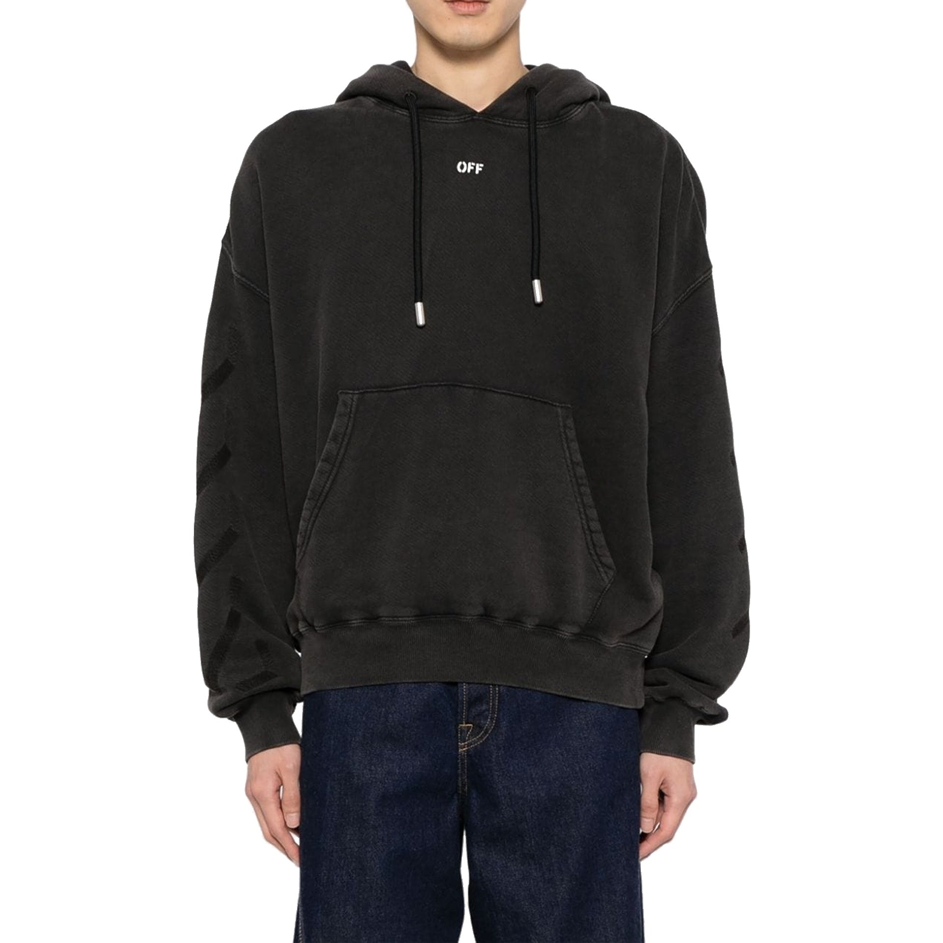 Off-White St. Matthew Over Cotton Hoodie Sweatshirt Black