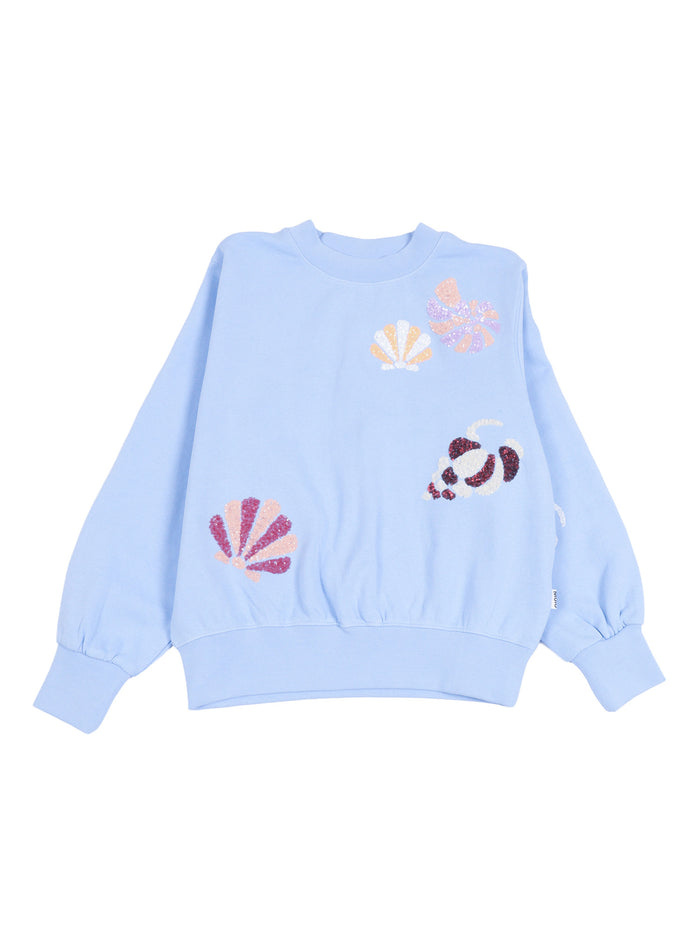 Marge Sweat Shirt Light Blue Cotton Organic Sweatshirt