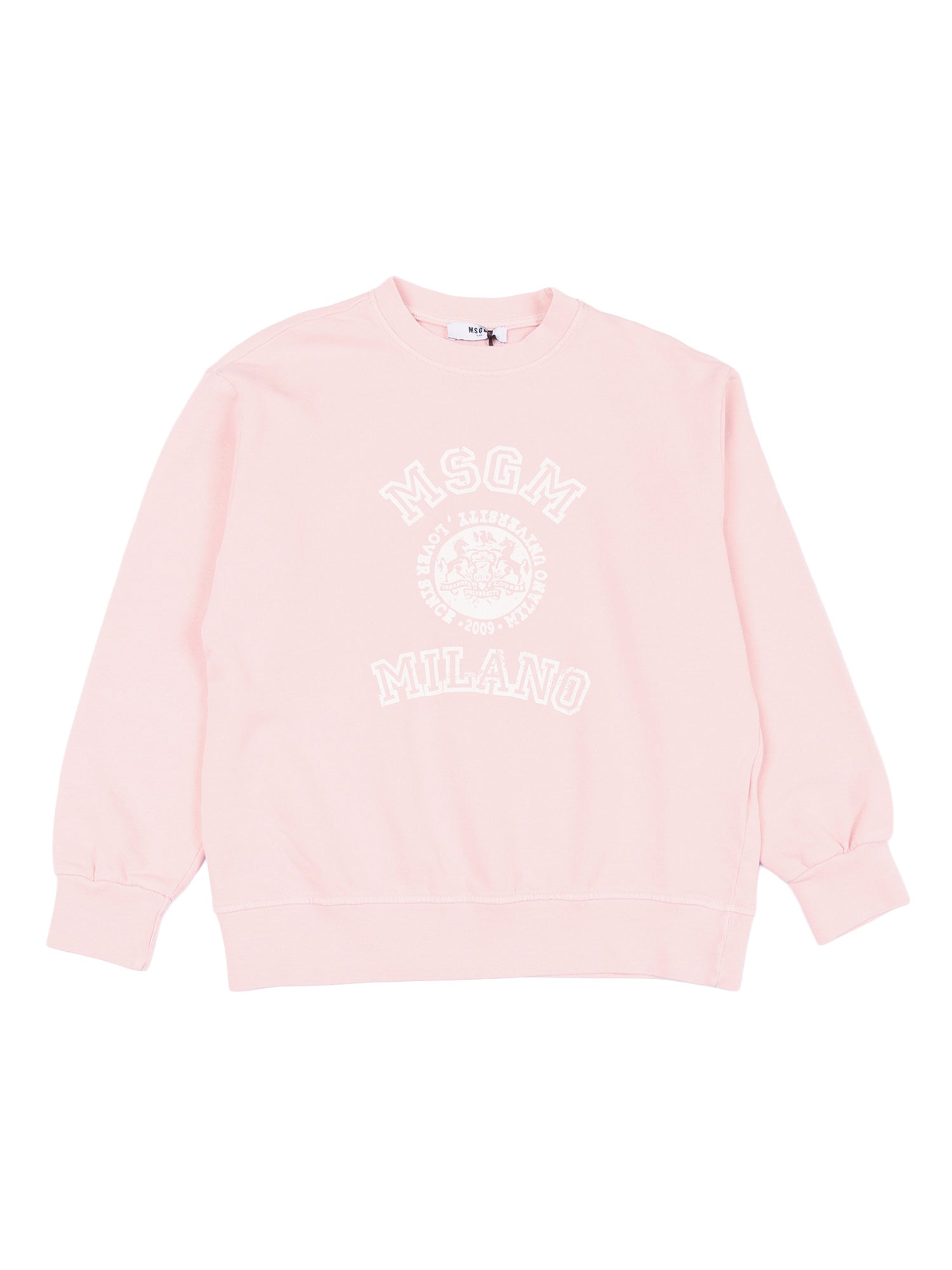 WASHED SWEATSHIRT UNISEX Pink Cotton