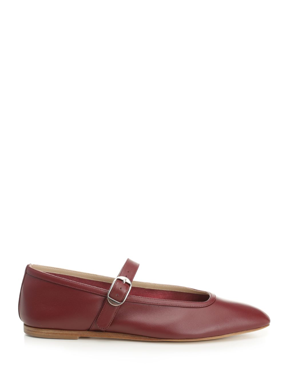 Mary Jane ballerina Red Lamb Leather Scarpe Basse