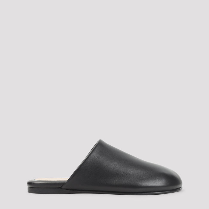 Garnier Mules Black Lamb Leather Shoe