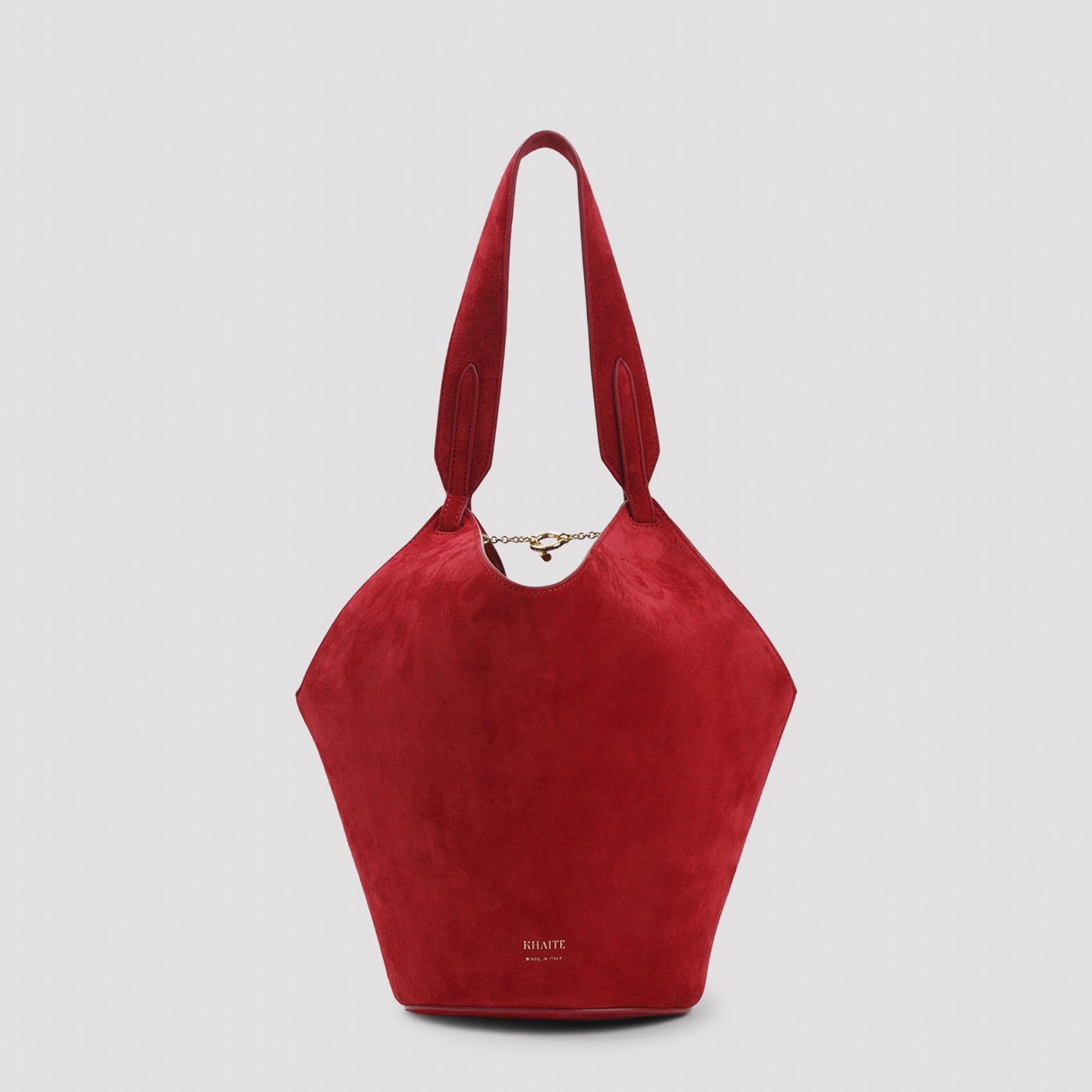 Lotus Mini Tote Bag Red Baby Calfskin